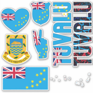 Amazing Tuvalu Shapes National Symbols Sticker