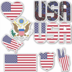 Amazing United States Shapes National Symbols Sticker