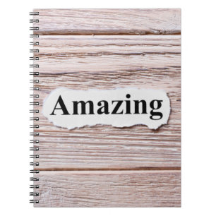 AMAZING VAN het woord op papier. Woorden AM Notitieboek