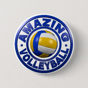 Amazing Volleyball Ronde Button 5,7 Cm