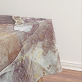 Amazing white and bay horses in a gallop tafelkleed (Voorbeeld)