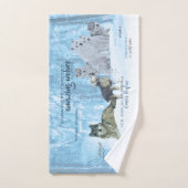 Amazing Wolves Typografie | Gepersonaliseerd Bad Handdoek (Handdoek)