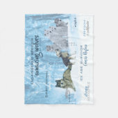 Amazing Wolves Typografie | Gepersonaliseerd Fleece Deken (Voorkant)