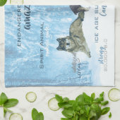 Amazing Wolves Typografie | Gepersonaliseerd Theedoek (Gevouwen)