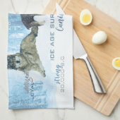 Amazing Wolves Typografie | Gepersonaliseerd Theedoek (Quarter Fold)