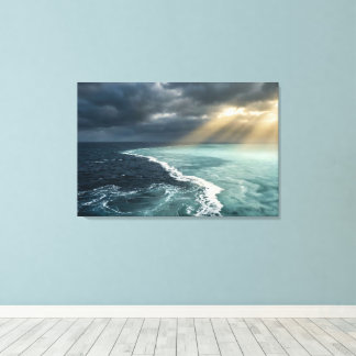 Amazon Meeting of Waters - Realistic Zen Landscape Canvas Afdruk