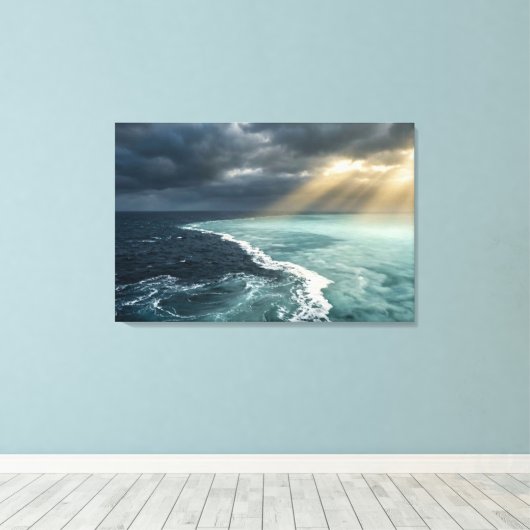 Amazon Meeting of Waters - Realistic Zen Landscape Canvas Afdruk (Insitu (Houten vloer))