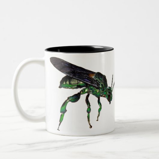 Amazon Metallic Green Bee Tweekleurige Koffiemok (Links)