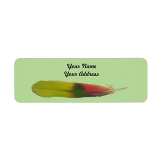 Amazon Parrot Feather adresetiketten Etiket