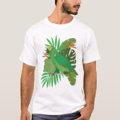 Amazon parrot with leave background t-shirt (Voorkant)