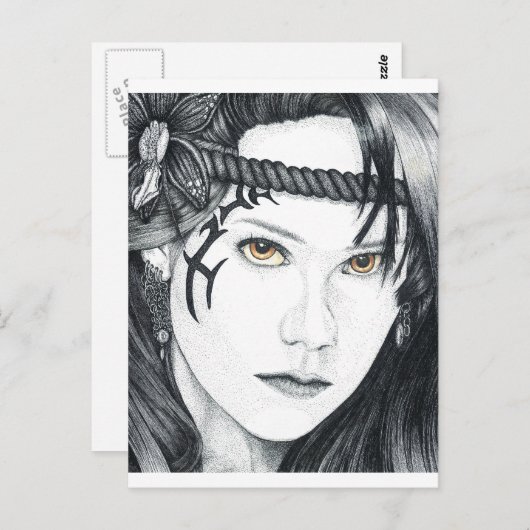 Amazon Warrior (face) - Carte postale vierge (Devant / Derrière)