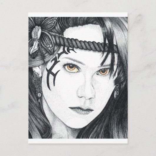 Amazon Warrior (face) - Carte postale vierge (Devant)