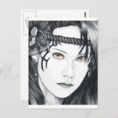 Amazon Warrior (gezicht) - Blank Briefkaart (Voorkant / Achterkant)