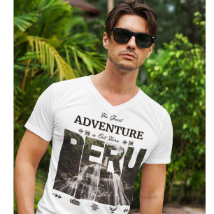 Amazonas Peru Regenwoud, waterval, Bayoz, Inca T-shirt