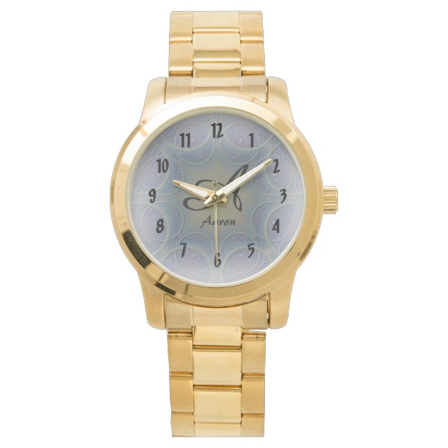 Amazone A Font Monogram Horloge (Voorkant)