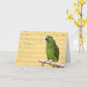 Amazone chantant la grande carte de note (Fleur jaune)