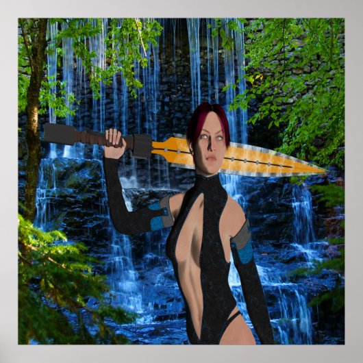 Amazone vrouw poster (Voorkant)