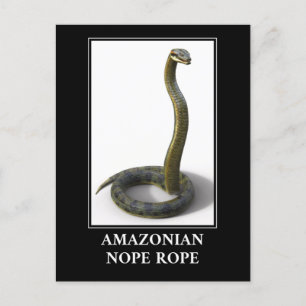 Amazonian Nope Rope - Anaconda Snake Danger Briefkaart