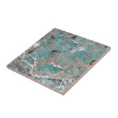 Amazoniet kwarts kristal edelsteen Print Tegeltje (Zijkant)