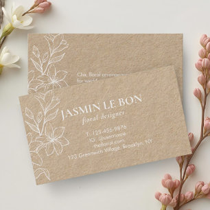 ambacht Chic Minimal Floral Visitekaartje