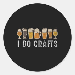 Ambachtelijk bier Ik doe Ambachten Home Brouwen Ronde Sticker