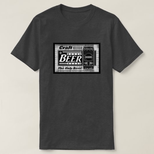 Ambachtelijk bier is het enige bier t-shirt (Design voorkant)