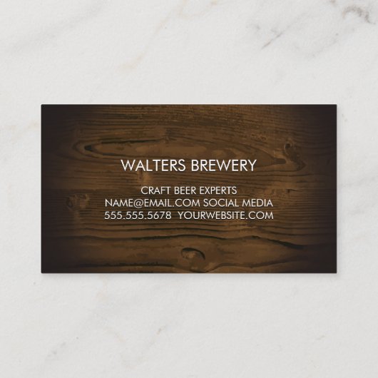 Ambachtelijk bier | Stone Wood Visitekaartje (Achterkant)