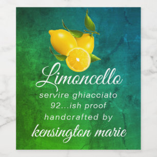 Ambachtelijk Limoncello Voor Een Groot Fles Etiket