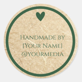 Ambachtelijk met liefde ambachtelijke stijl baklab ronde sticker