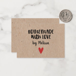 Ambachtelijk Met Liefde Kraft Klein Zakelijk Notitiekaartje