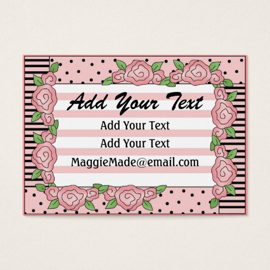 Ambachtelijk / Ontwerper / naaister Kaart / Label (Voorkant)