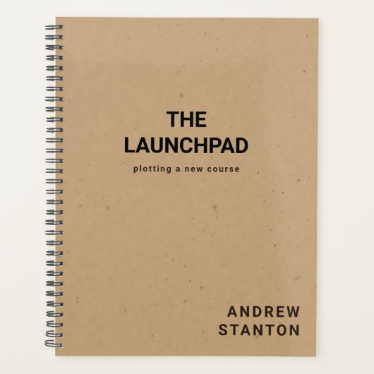 Ambachtelijk papier Modern eenvoudig jongetje Afst Planner (Voorkant)