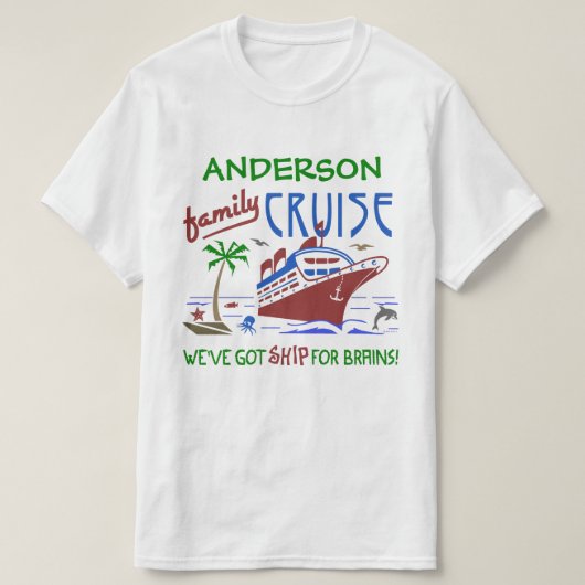 Ambachtelijke actie Funny Ship | Aangepaste naam T-shirt (Design voorkant)