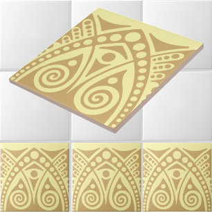 Ambachtelijke Art Deco stijl Aanpasbare kleuren Tegeltje