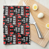 Ambachtelijke bierdrinkers theedoek (Quarter Fold)