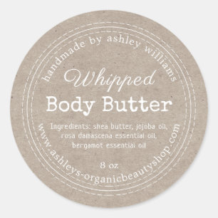 Ambachtelijke Body Butter Kracht Biologisch Zakeli Ronde Sticker