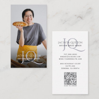 Ambachtelijke Broodmaker Foto Monogram QR Code Visitekaartje