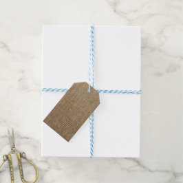 Ambachtelijke Jute Natuur Patroon Cadeautags – Jut Cadeaulabel
