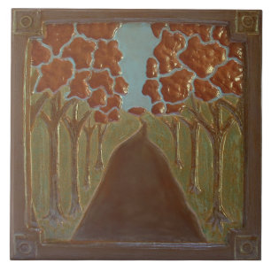 Ambachtelijke landschapstegel tegeltje