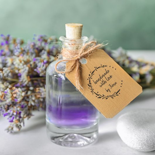 Ambachtelijke lavender harten krans rubberstempel