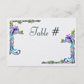 Ambachtelijke Pauwen (Tafel Nummers) Kaart (Voorkant)