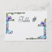 Ambachtelijke Pauwen (Tafel Nummers) Kaart (Achterkant)