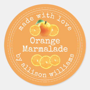 Ambachtelijke Sinaasappel Marmelade Ronde Sticker