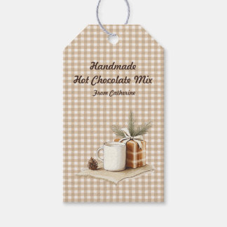 Ambachtelijke Warme Chocolade Mix Landelijke Kerst Cadeaulabel