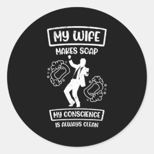 Ambachtelijke zeep ronde sticker