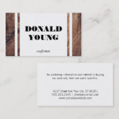 ambachtslieden | Hout III Visitekaartje (Voorkant / Achterkant)