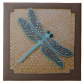 ambachtsman keramische tegel met dragonfly tegeltje (Voorkant)