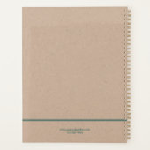 Ambachtspapier, Botanische logo, groene typografie Planner (Achterkant)