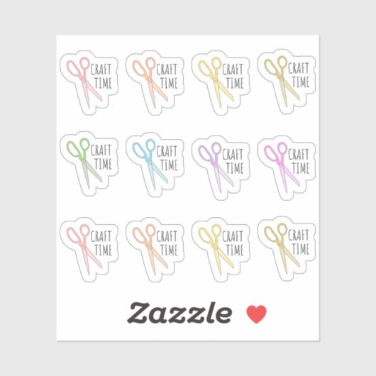 Ambachtstijd Schaar Ambachtsman Hobby Herinnering  Sticker (Vel)