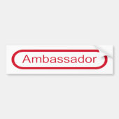 ambassadeur bumpersticker (Voorkant)